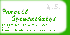 marcell szentmihalyi business card